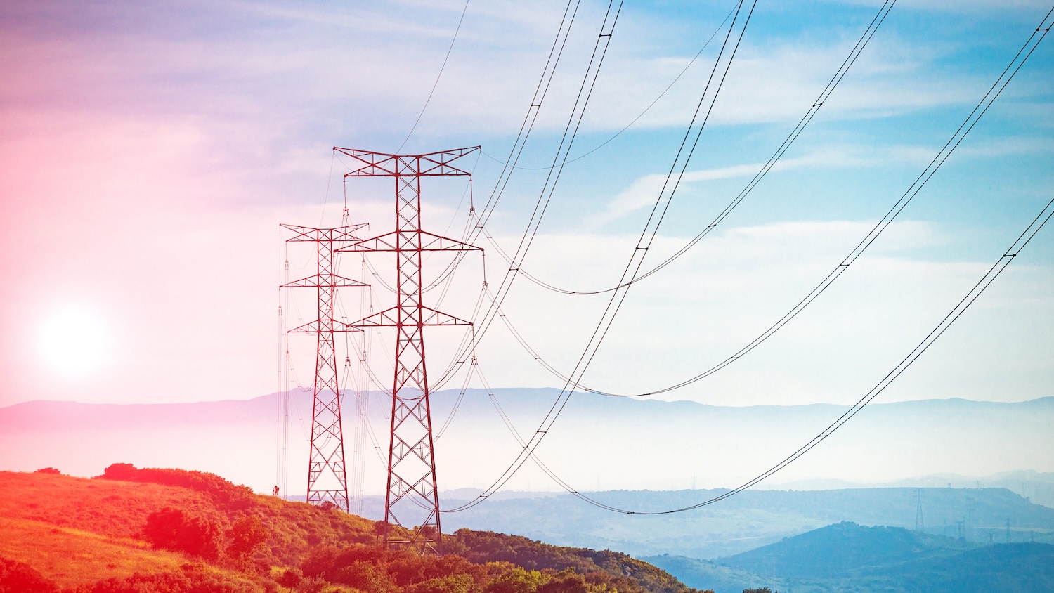 Photo of electricity pylons for IM4Power story