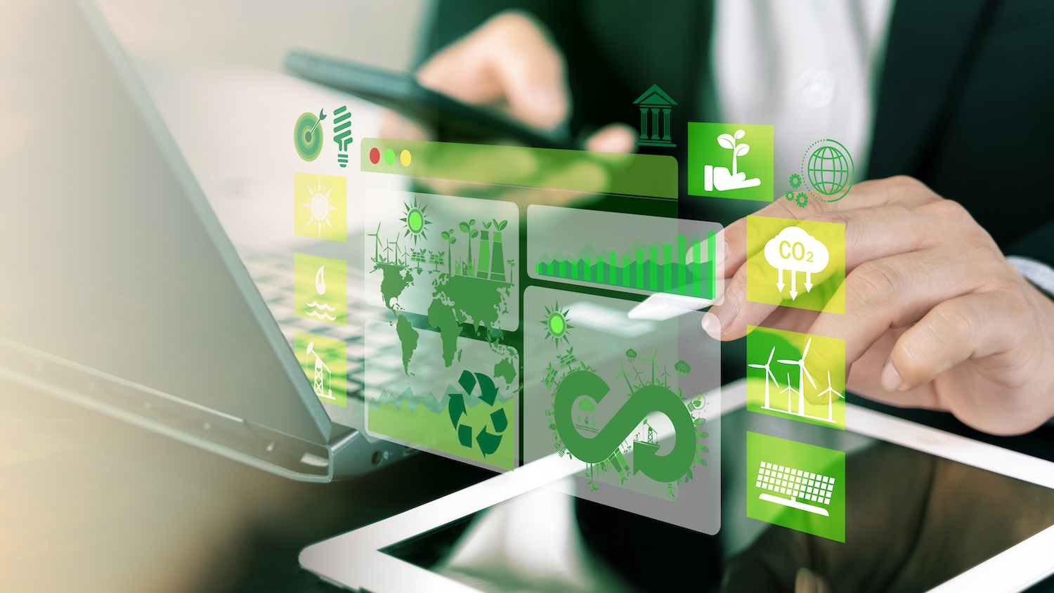 Abstract image for NBS sustainability report story