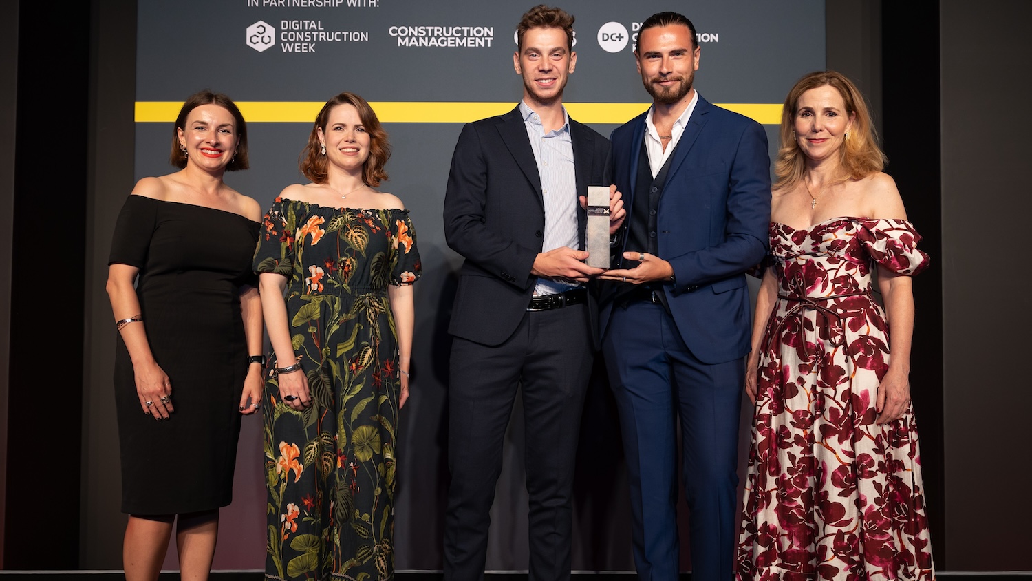 The WSP team collect the Design Innovation trophy at the Digital Construction Awards 2025.