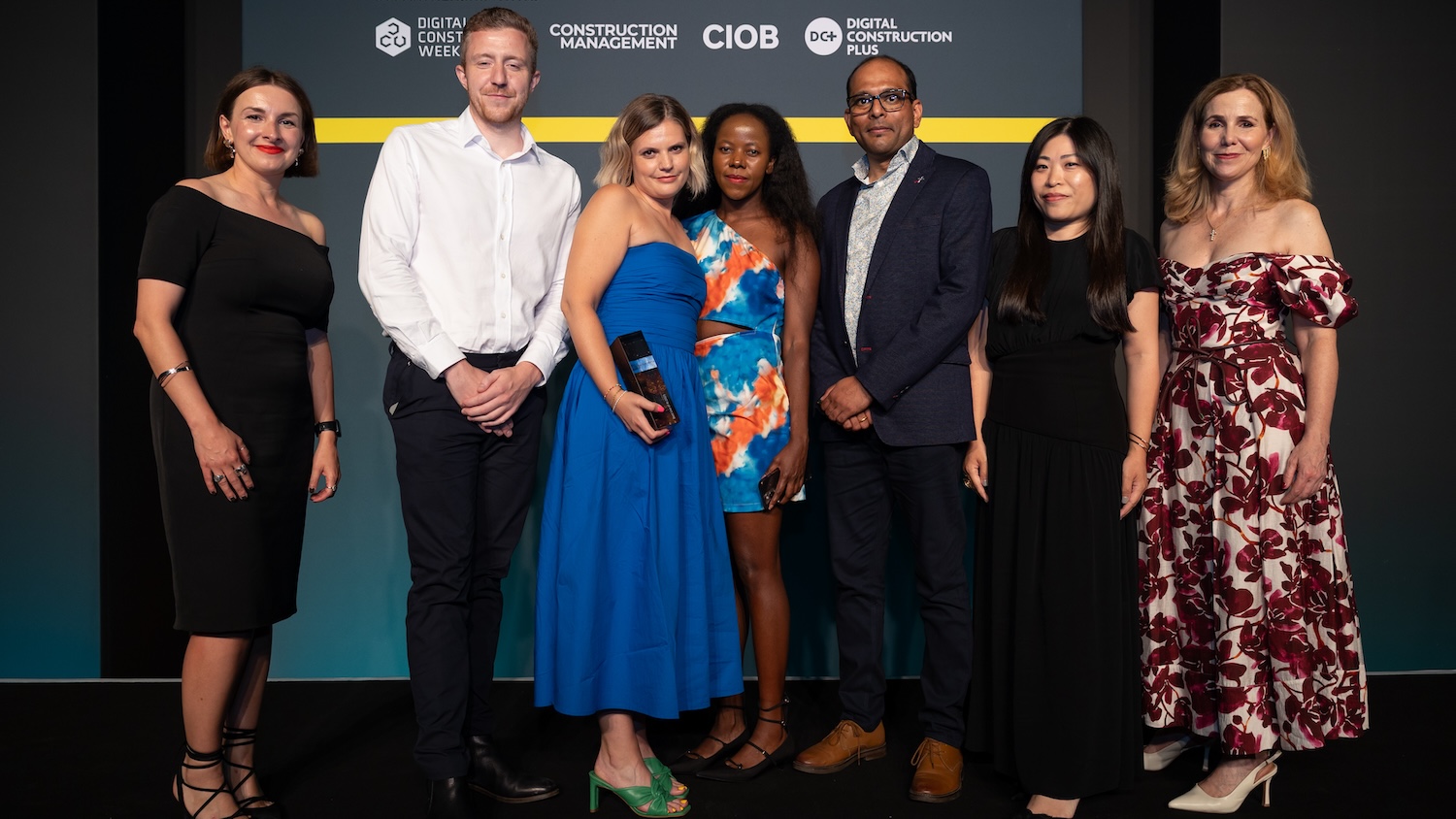 The BuildPrompt team collect their trophy at the Digital Construction Awards 2025