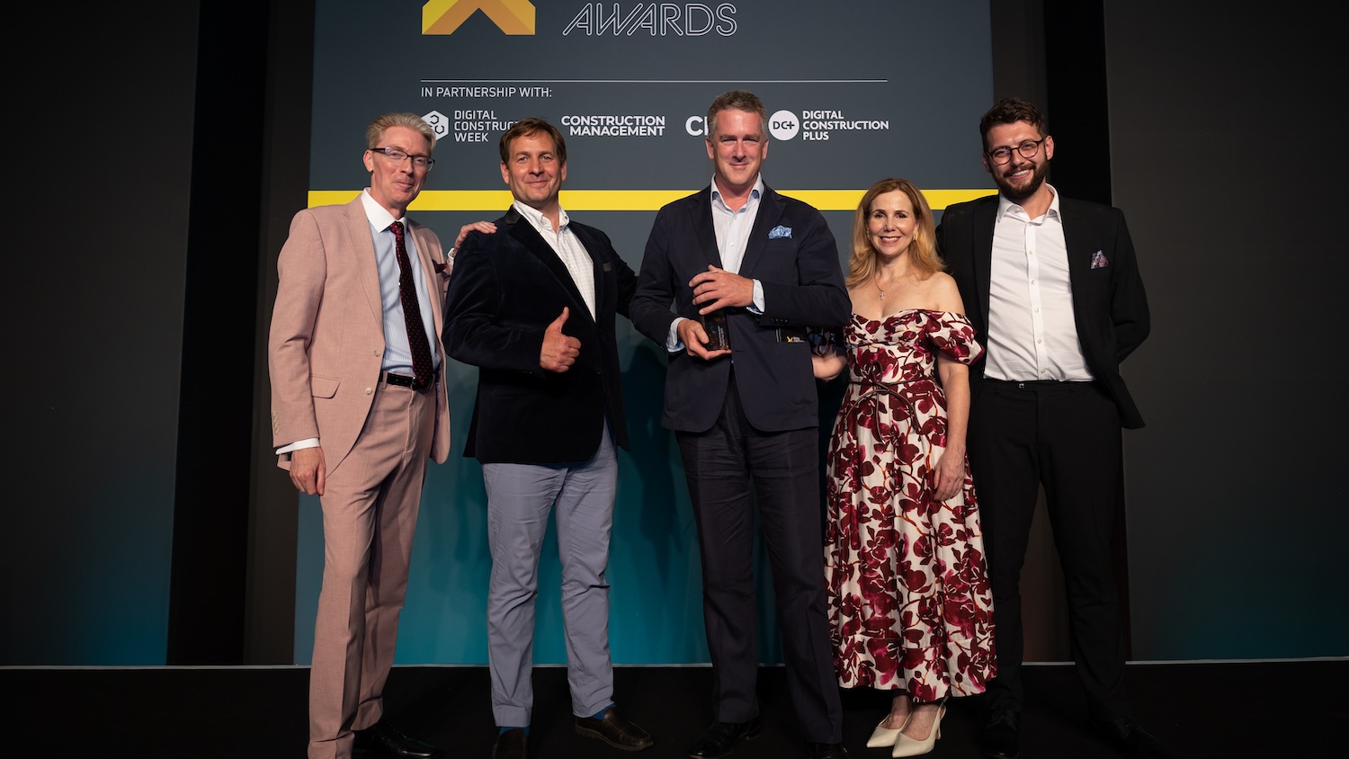 The GScan team collect their trophy at the Digital Construction Awards 2025