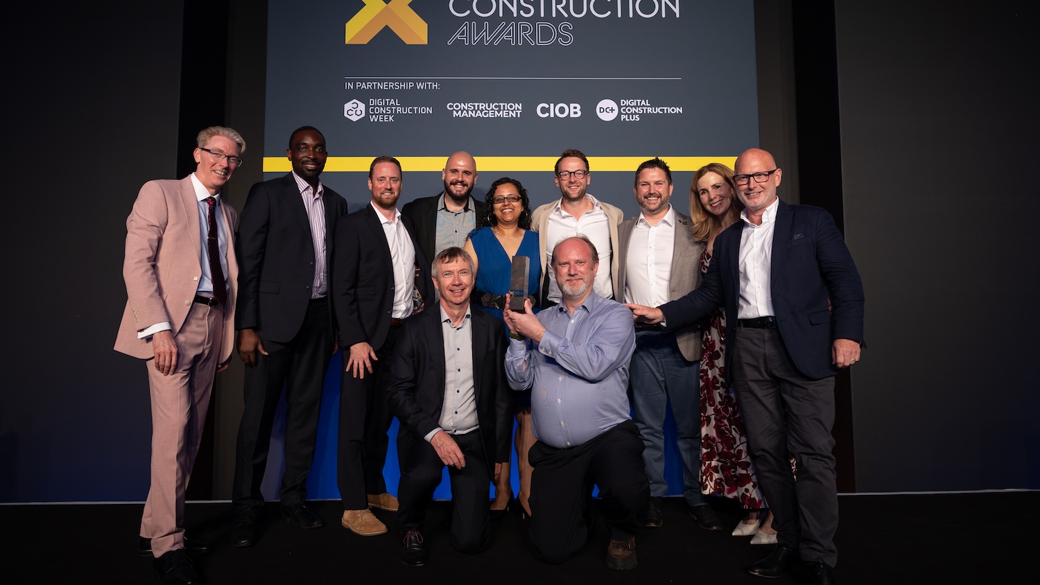 The SMP Alliance collects its trophy at the Digital Construction Awards 2025