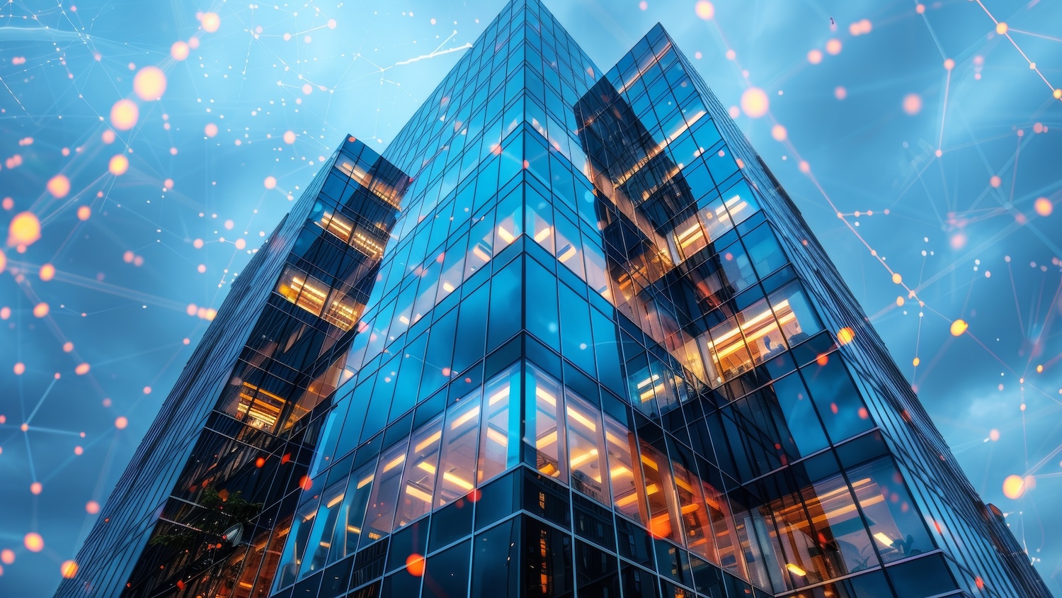 Abstract image of a smart building