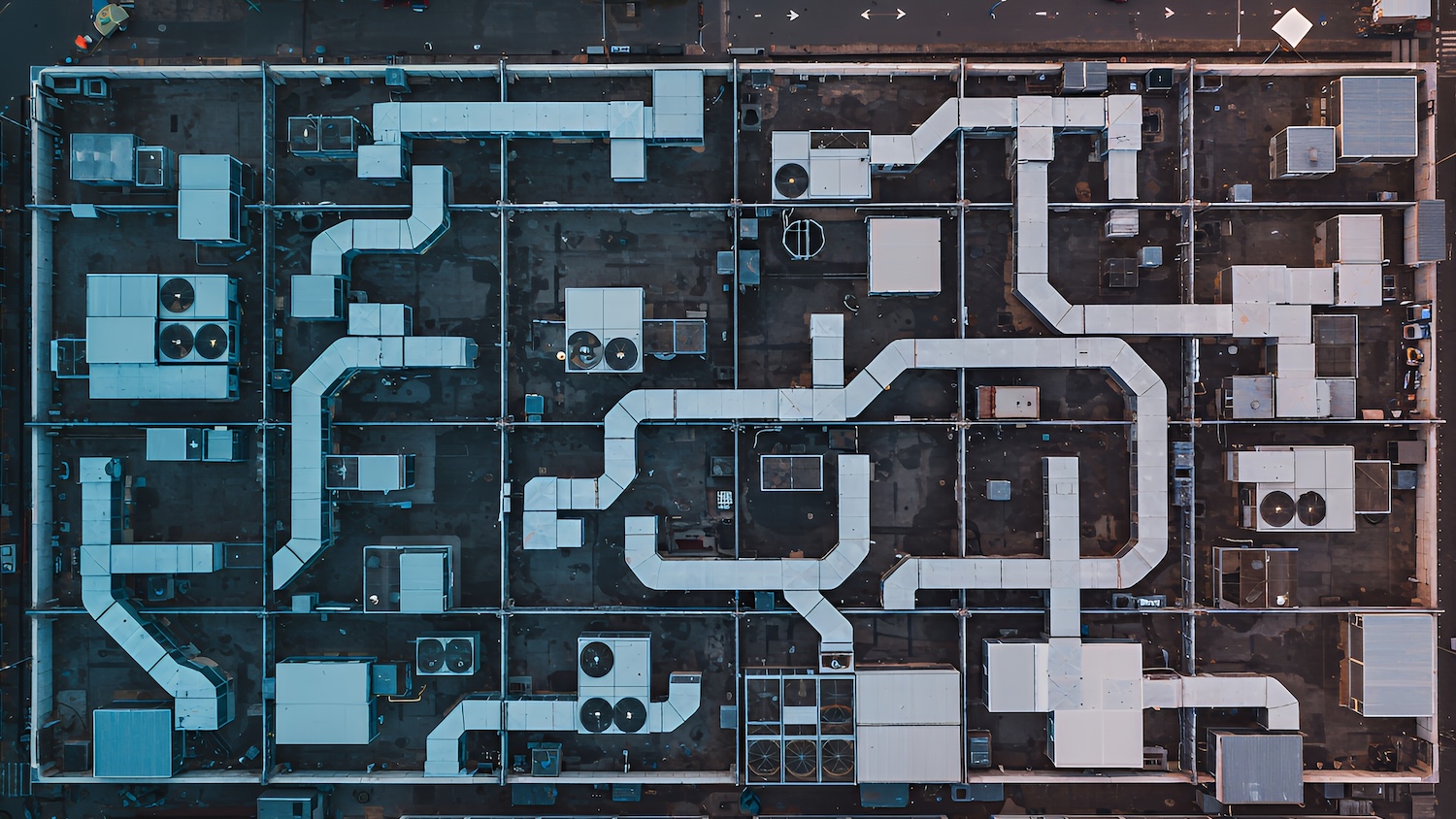 Image of HVAC on a building roof