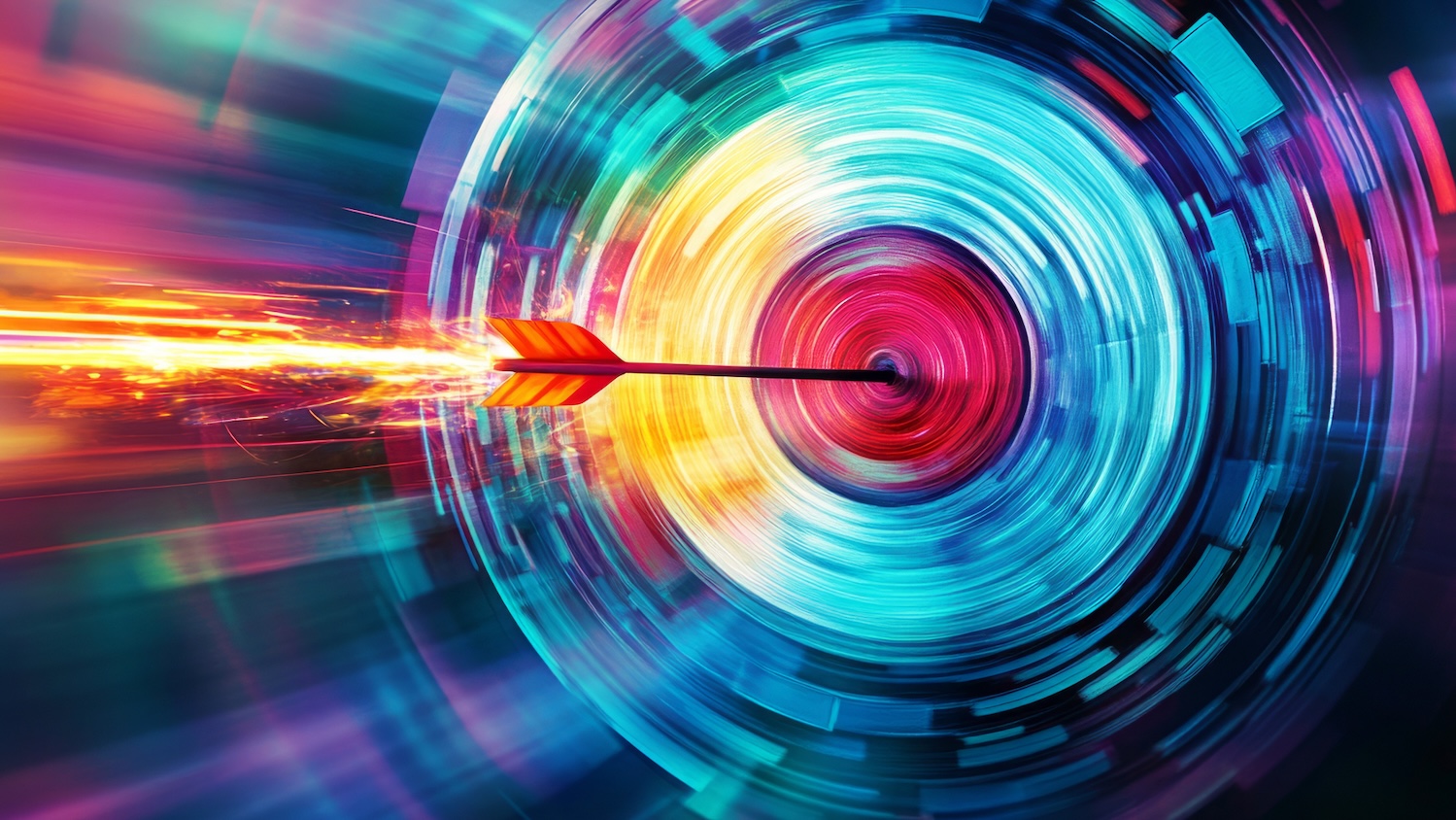 Abstract image of arrow hitting the target for nima targets story