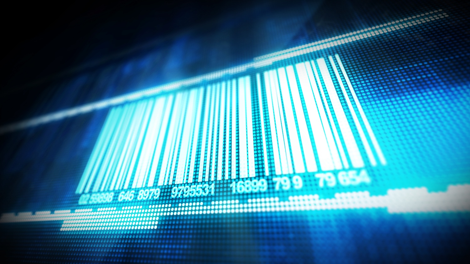 Abstract image of barcode and GTIN for GS1 UK and NBS story
