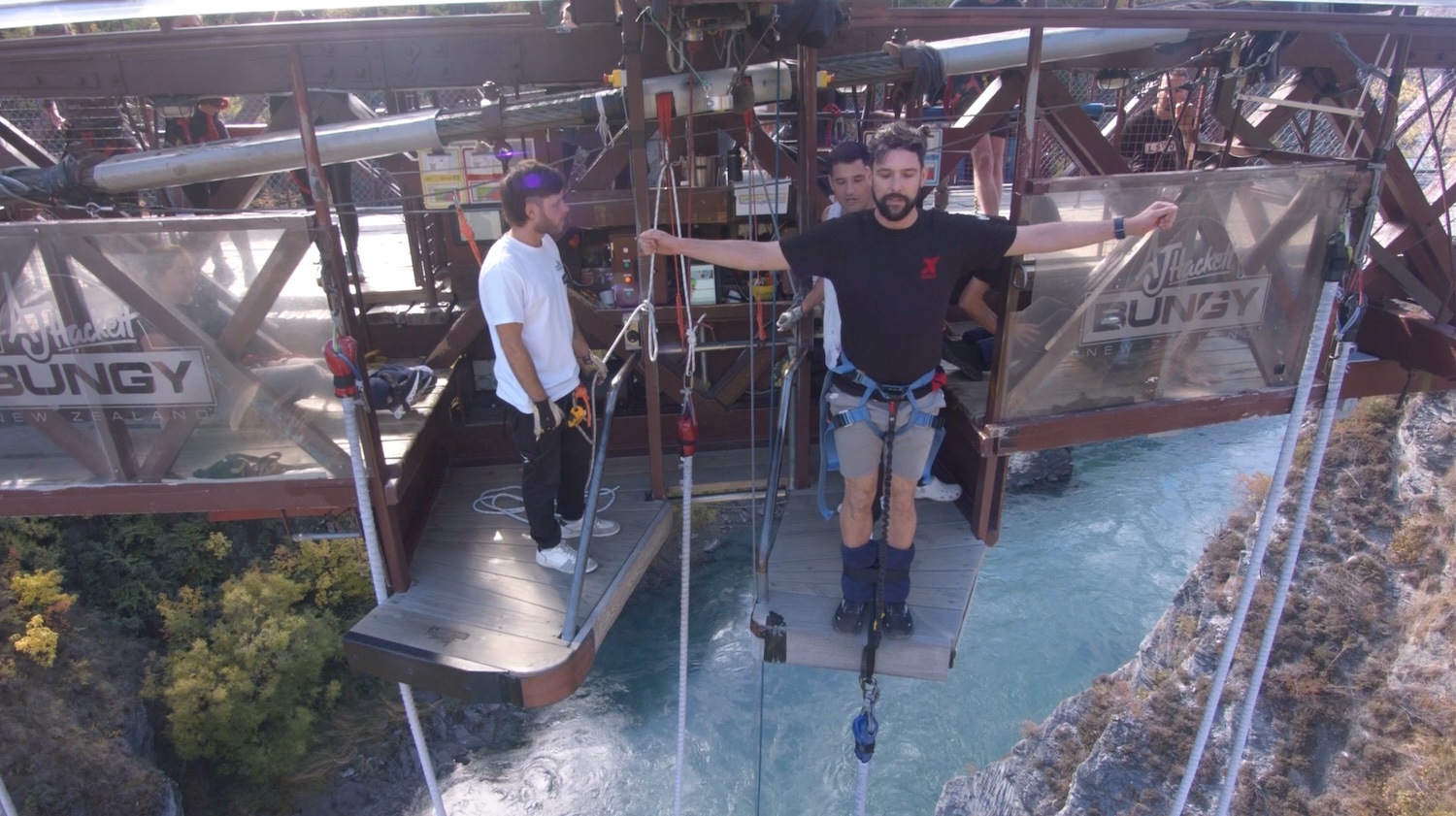 Neil Thompson about to bungee jump