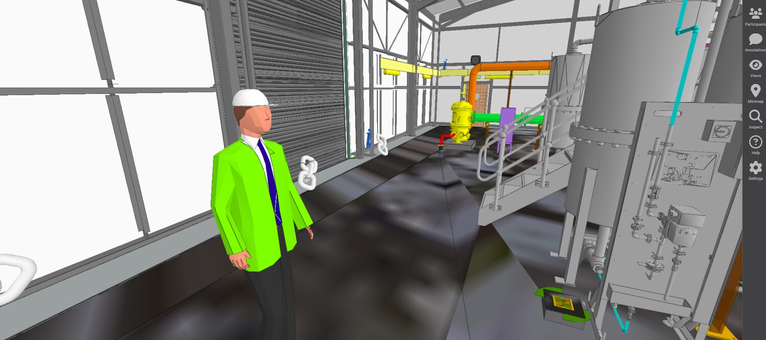 The view from inside one of @one Alliance's VR headsets