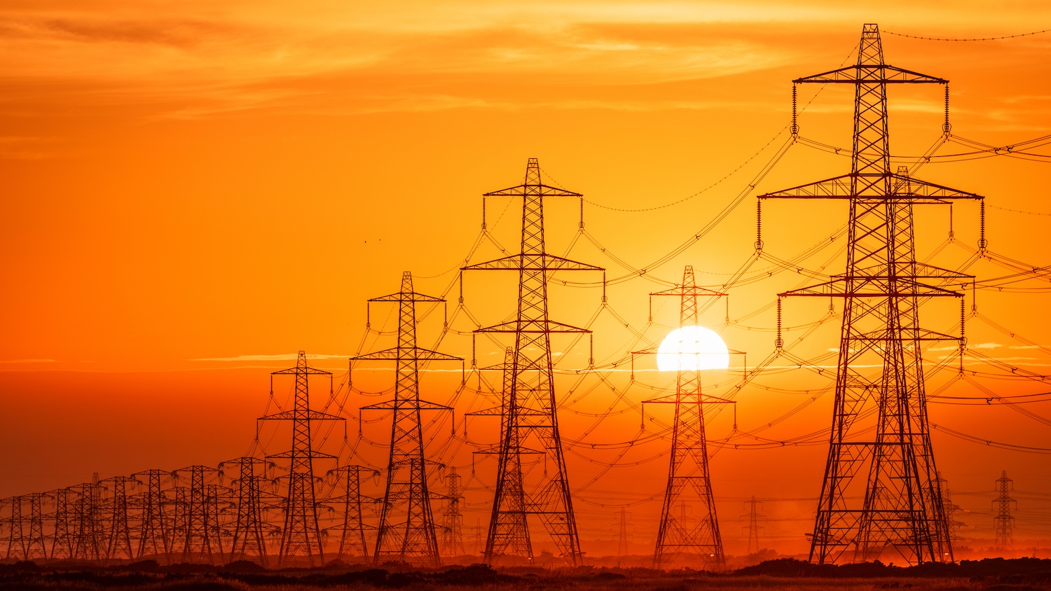 Image of electricity pylons in Kent