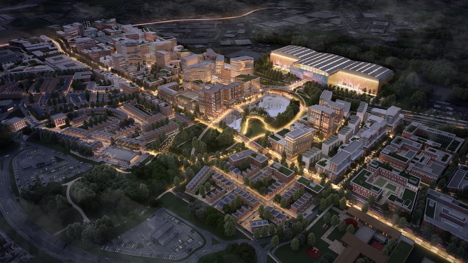 Aerial impression of how the Brabazon development in Bristol will look